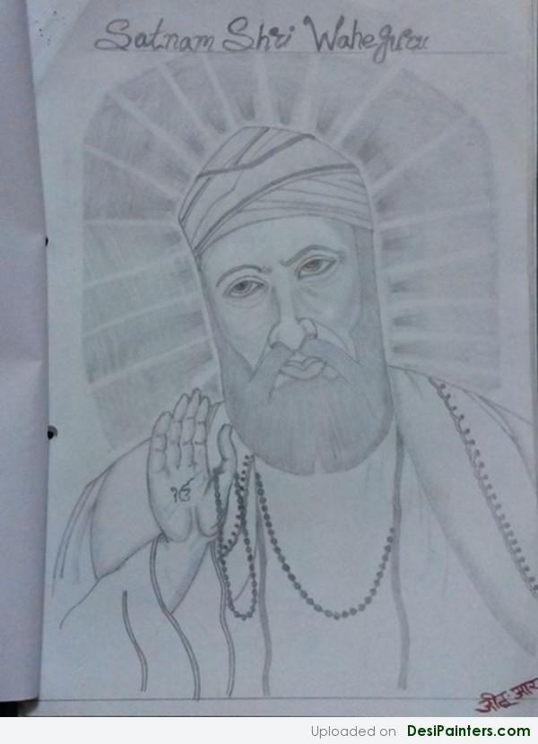 Pencil Sketch Of Guru Nanak Dev Ji - DesiPainters.com