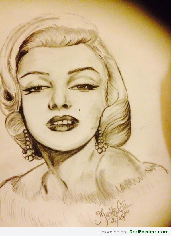 Sketch Of Hollywood Actress Marilyn Monroe - DesiPainters.com