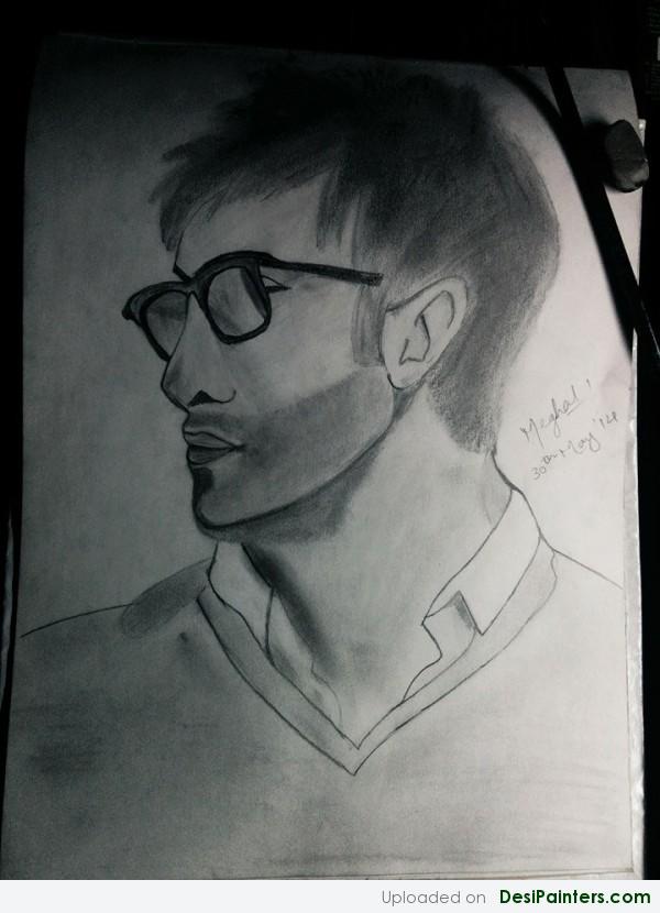 Pencil sketch Of RANBIR KAPOOR