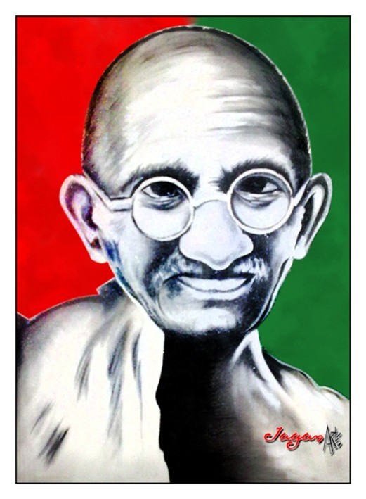 Painting Of Gandhi Ji - DesiPainters.com