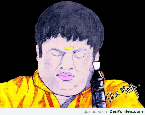 Painting Of Tamil Comedy Actor Senthil