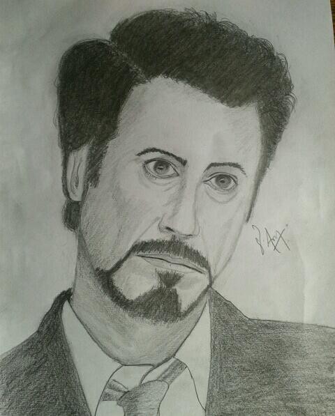 Pencil Sketch Of Robert Downey - DesiPainters.com