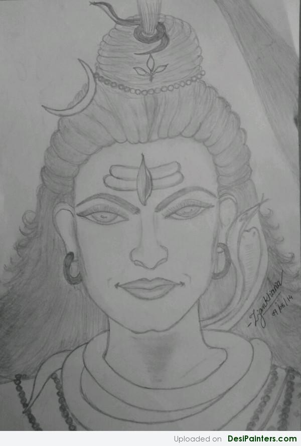 Pencil Sketch Of Lord Shiva