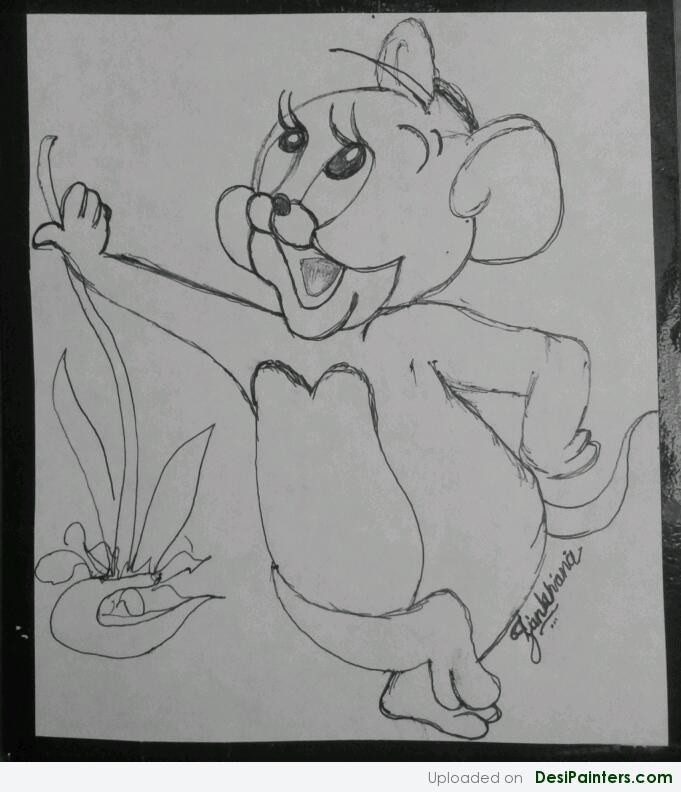 Pencil Sketch Of Jerry By Zankhanaa | DesiPainters.com