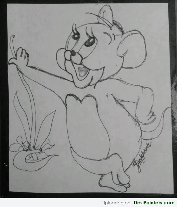 Pencil Sketch Of Jerry By Zankhanaa