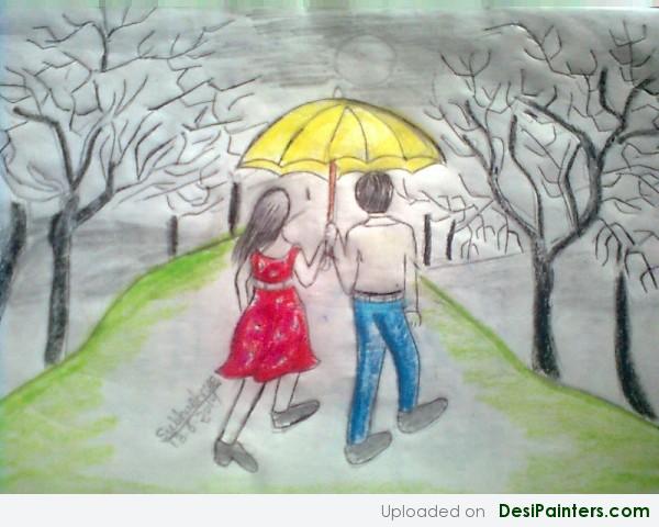 Painting Of A Romantic Couple - DesiPainters.com