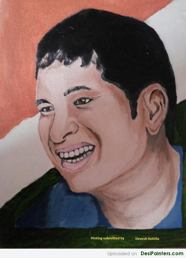 Painting Of Sachin Ramesh Tendulkar - DesiPainters.com
