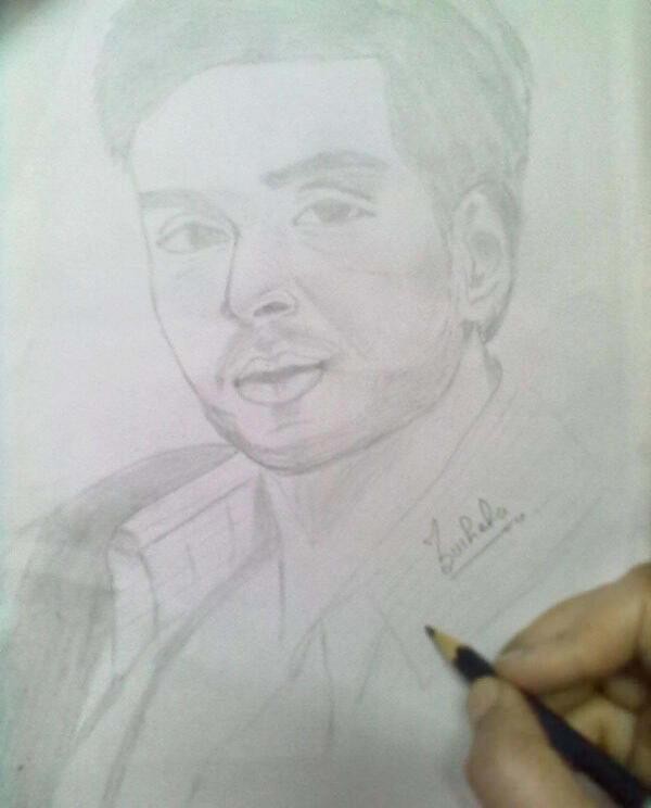 Pencil sketch of sadda haq actor Param Singh - DesiPainters.com