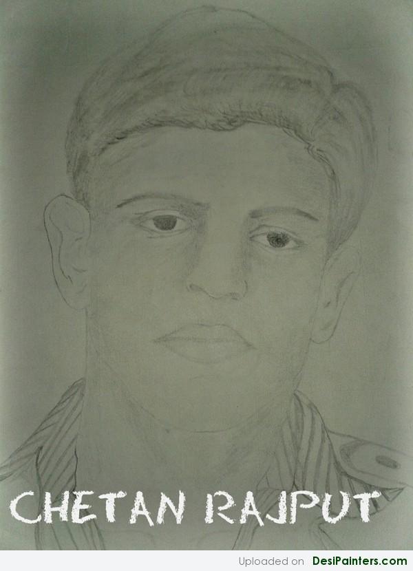 Pencil sketch of indian boy