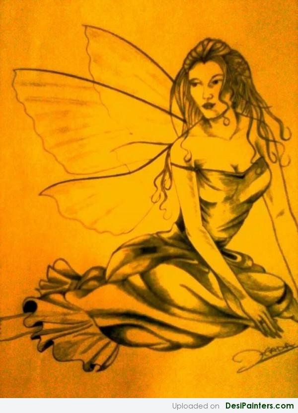 Sketch Of The dream Angel….. - DesiPainters.com