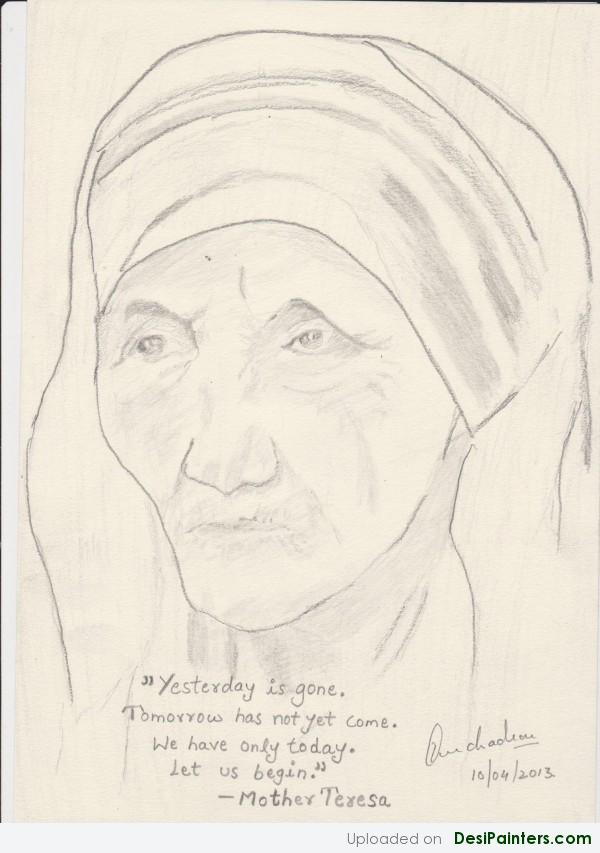 Sketch Of My Inspiration Mother Teresa - DesiPainters.com