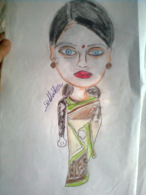 Cartoon art of aishwrya Rai