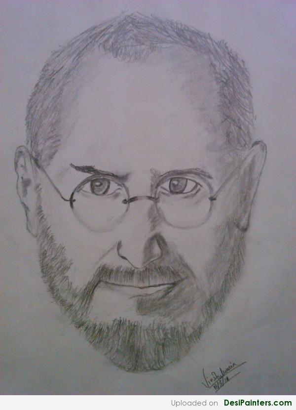 Pencil Sketch Of Steve Job - DesiPainters.com