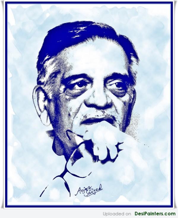 Digital Painting Of Gulzar Saab - DesiPainters.com