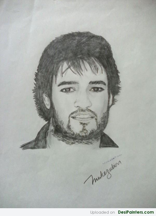 Sketch Of A Man By Mukesh Kumar