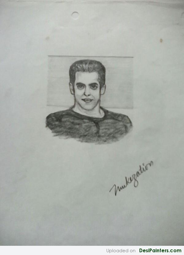 Pencil Sketch Of Actor Salman Khan - DesiPainters.com