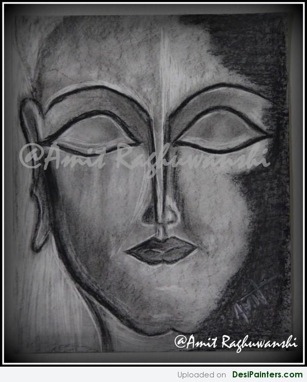 Crayon Painting Of Mahavira - DesiPainters.com