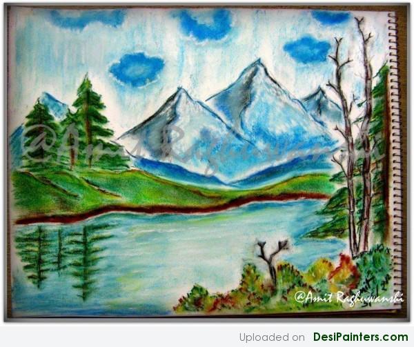 Pastel Painting Of Natural View - DesiPainters.com