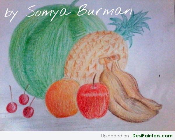 Sketch Of Fruits By Somya Burman