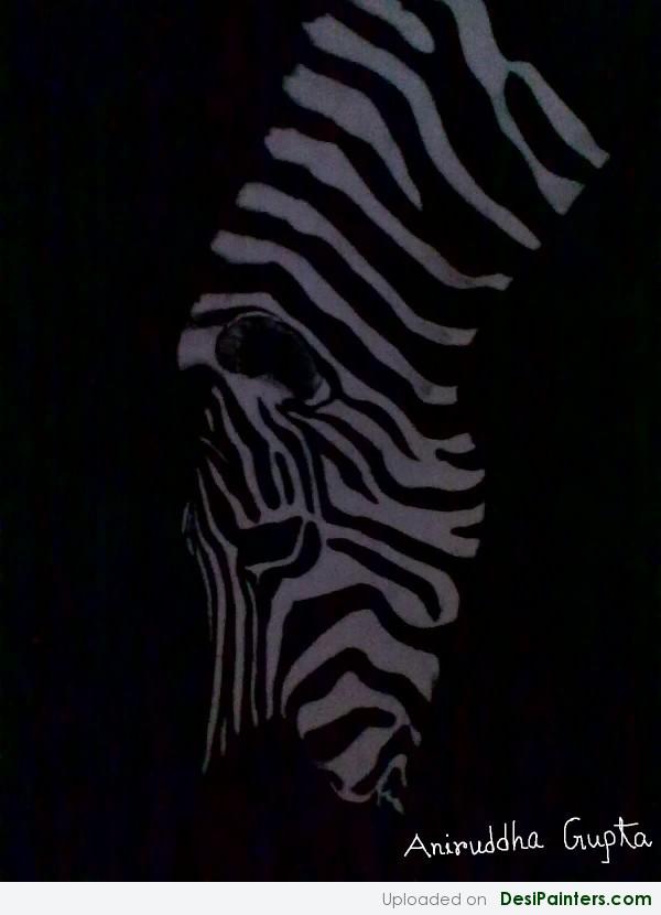 Zebra in its own colour