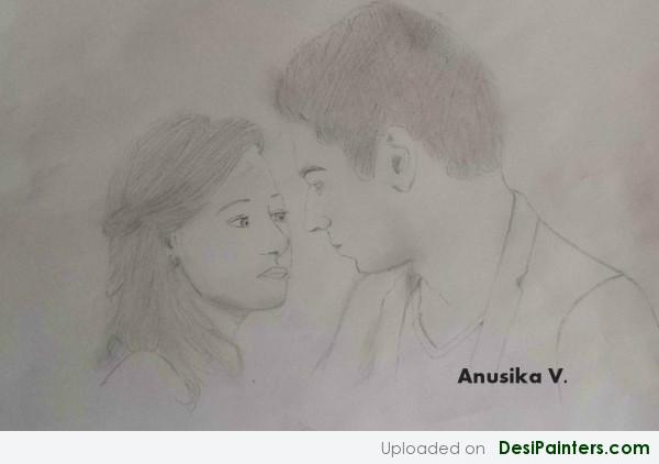 Preetika Rao & Harshad Arora Sketch - DesiPainters.com