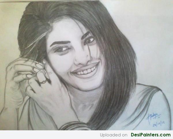Bollywood Actress Priyanka Chopra Sketch - DesiPainters.com