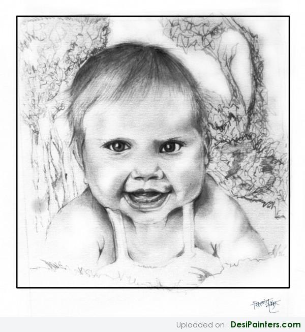 Sketch of a baby - DesiPainters.com