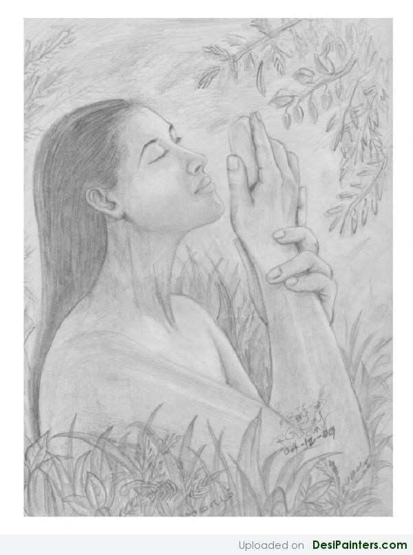 Simran – Sketch - DesiPainters.com