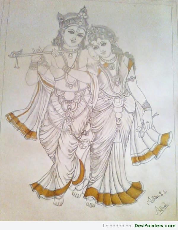 Radha Krishna Sketch