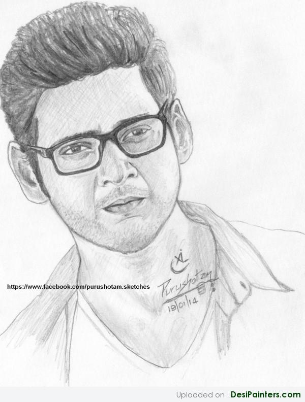 Mahesh Babu Sketch - DesiPainters.com