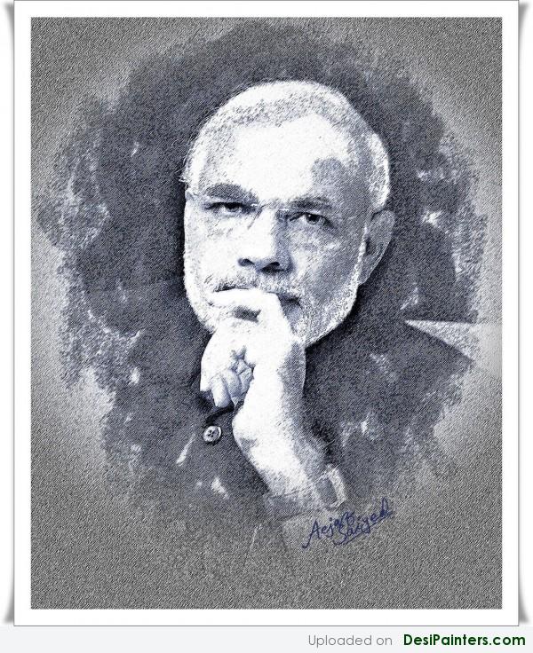 Narendra Modi Sketch - DesiPainters.com