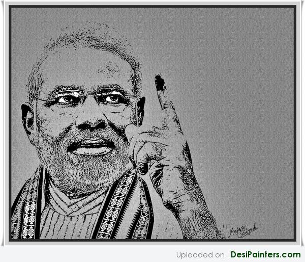 Narendra Modi Sketch - DesiPainters.com