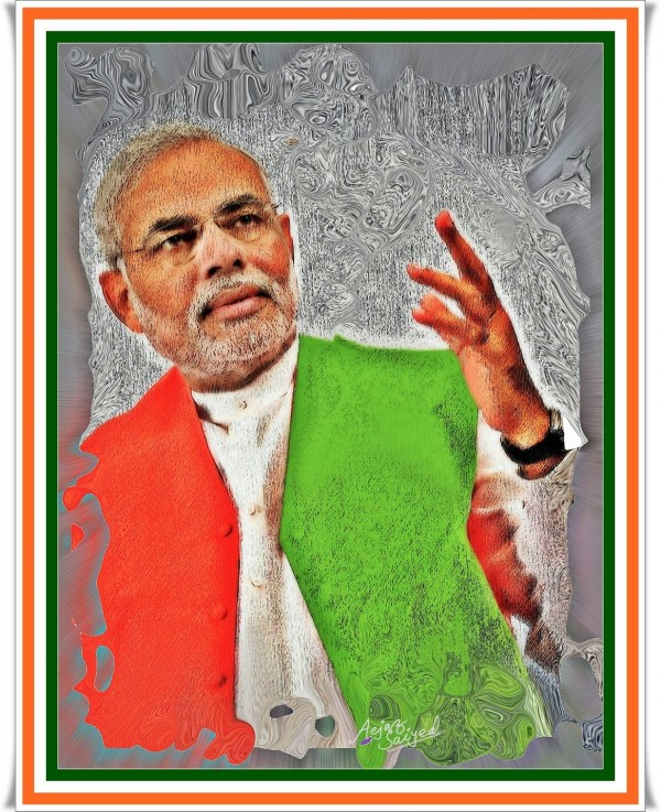 Narendra Modi Digital Painting