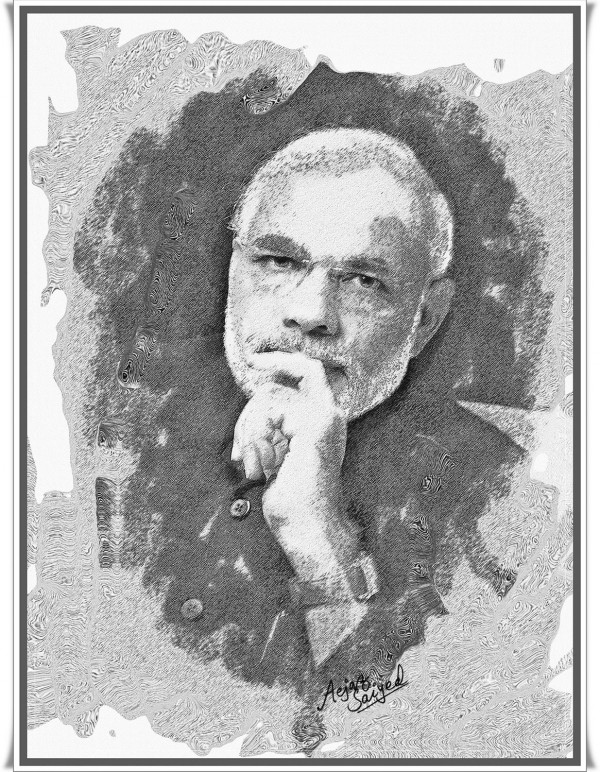 Narendra Modi Digital Painting