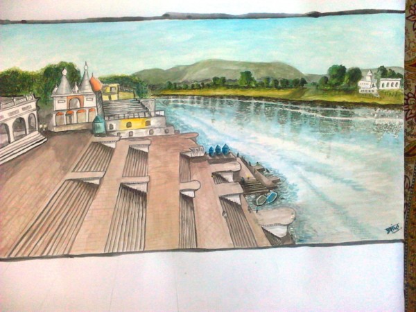 Narmada Ghat Hoshangabad - DesiPainters.com