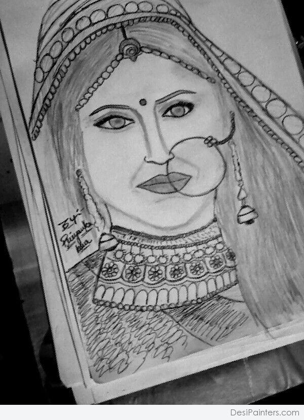 Sketche of JODHA - DesiPainters.com