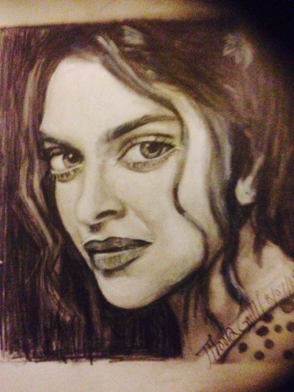 Deepika Sketch - DesiPainters.com