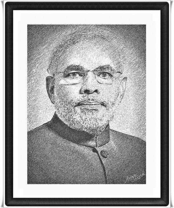 Honorable, Narendra Modi. Prime Minister of India - DesiPainters.com