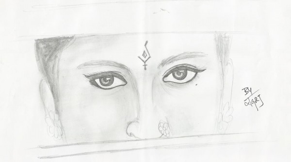 BAHUBALI ANUSHKA EYES - DesiPainters.com