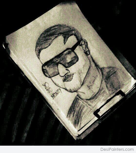 Sketch Of Yo Yo Honey Singh - DesiPainters.com