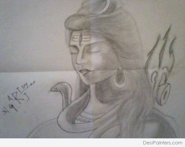 PENCIL DRAWING ART | Lord Shiva and parvati in Love. | Facebook