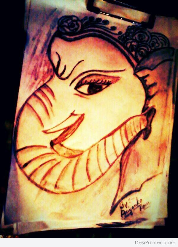 Pencil Sketch Of Ganesh Ji