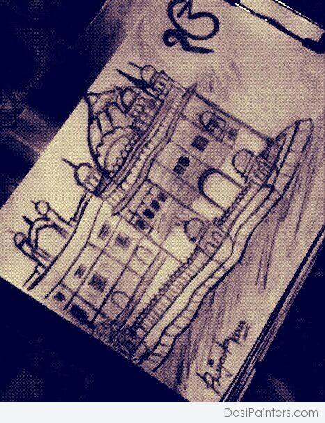 Sketch of Golden Temple