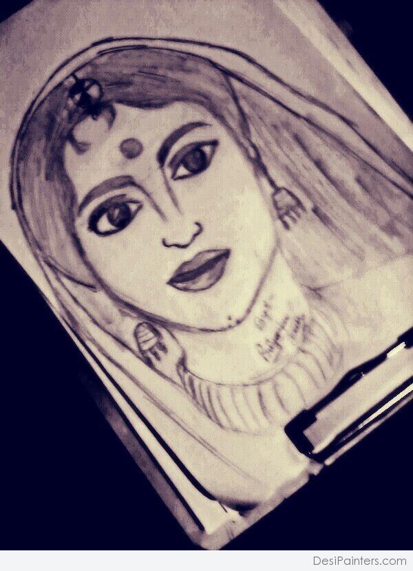 Sketch of Vyjayanthimala