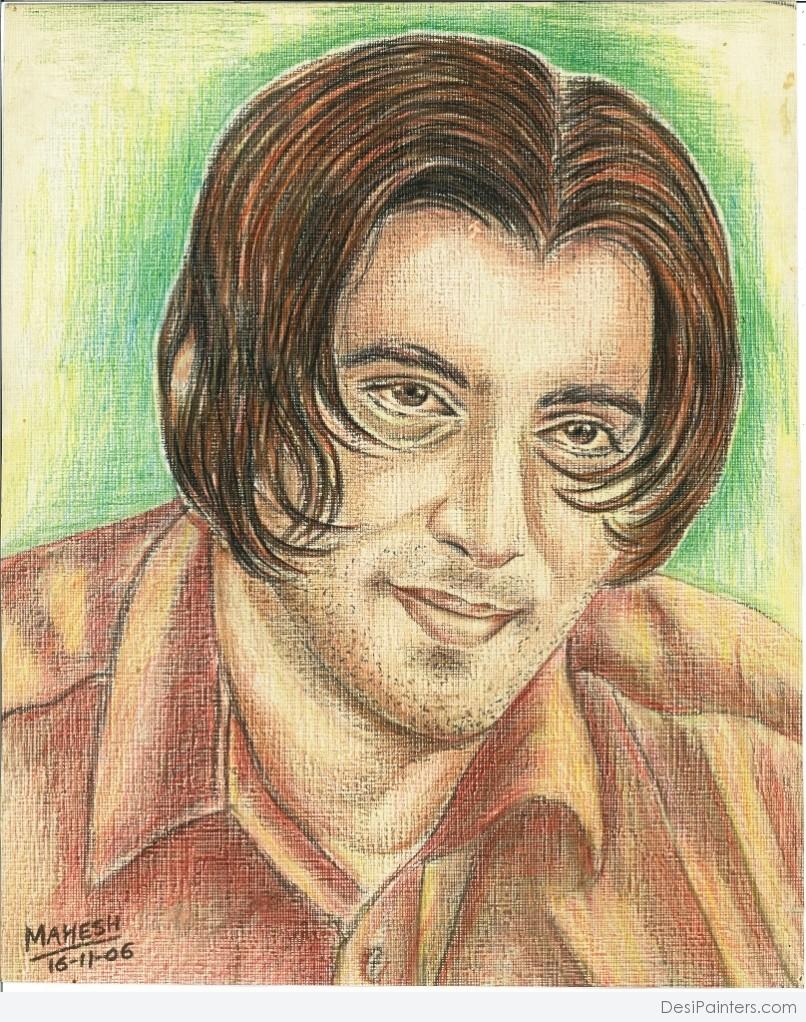 Salman Khan Pencil Colors Sketch