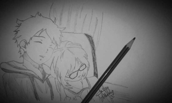 Happy With You Pencil Sketch