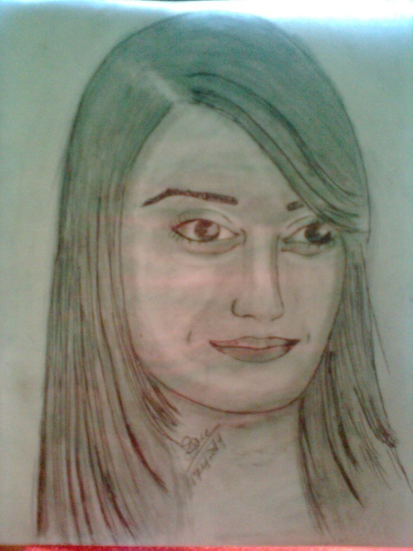 Pencil Sketch of Surbhi Jyoti As Zoya - DesiPainters.com