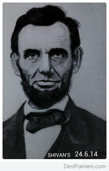 Pencil Sketch Of Abraham Lincoln - DesiPainters.com