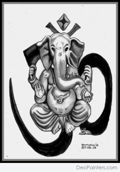 Lord Ganesha - Pencil Sketch 