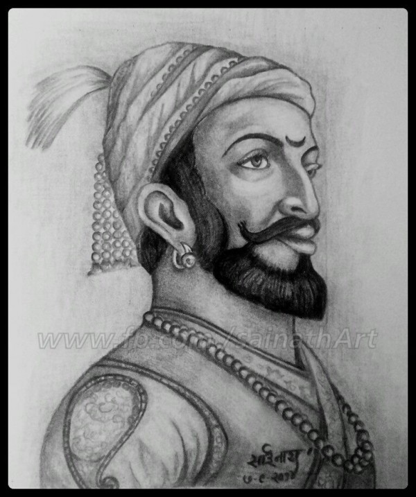 Pencil Sketch Of Shivaji Maharaj